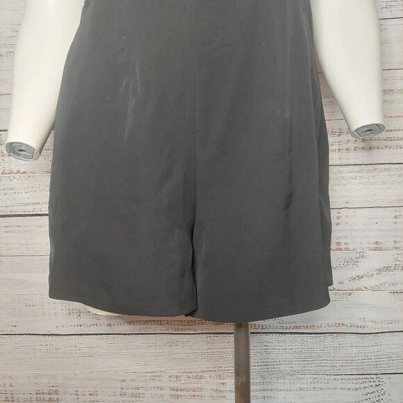 Womans Black Knot Front Romper Strapless Jet Black - Picture 3 of 14